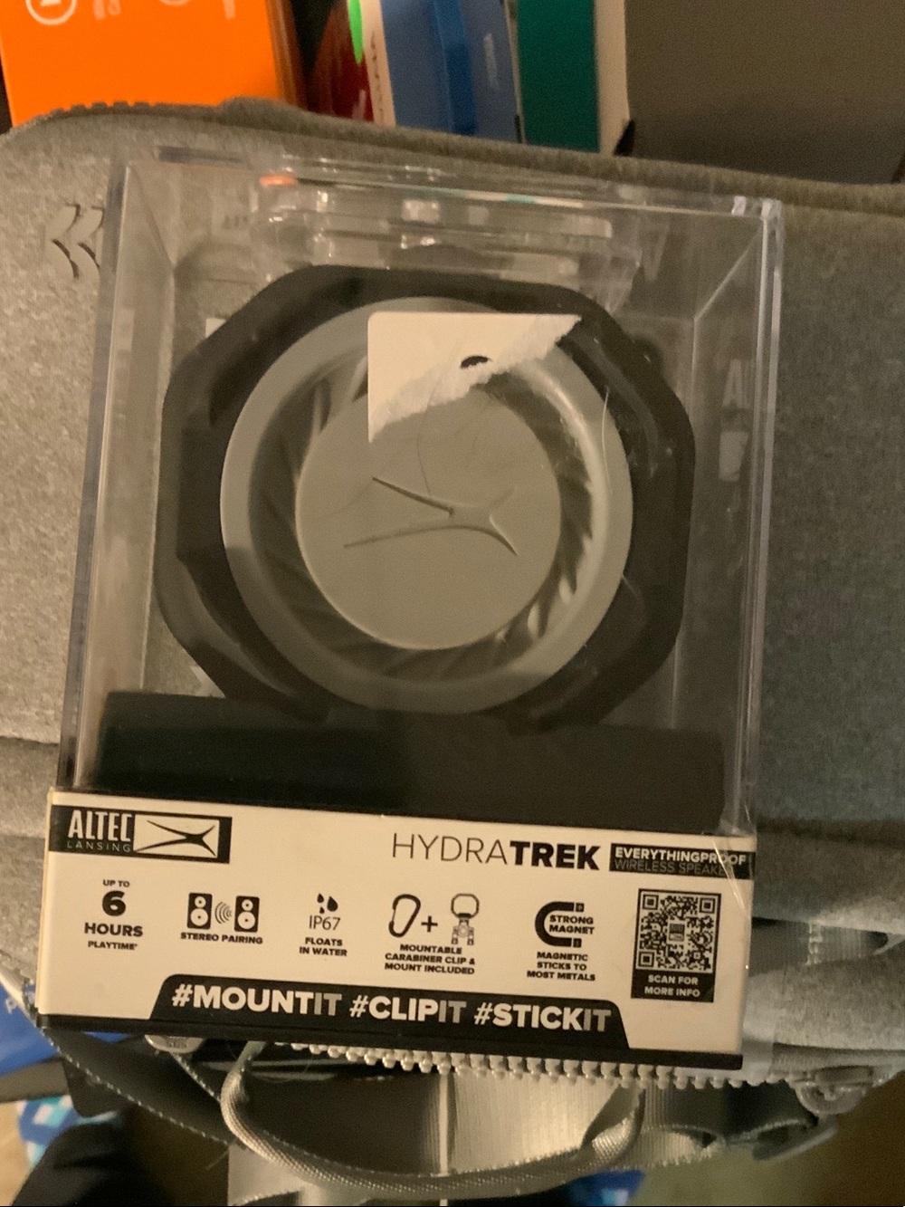 Altec Lansing HydraTrek Portable Bluetooth Speaker — Black/Gray